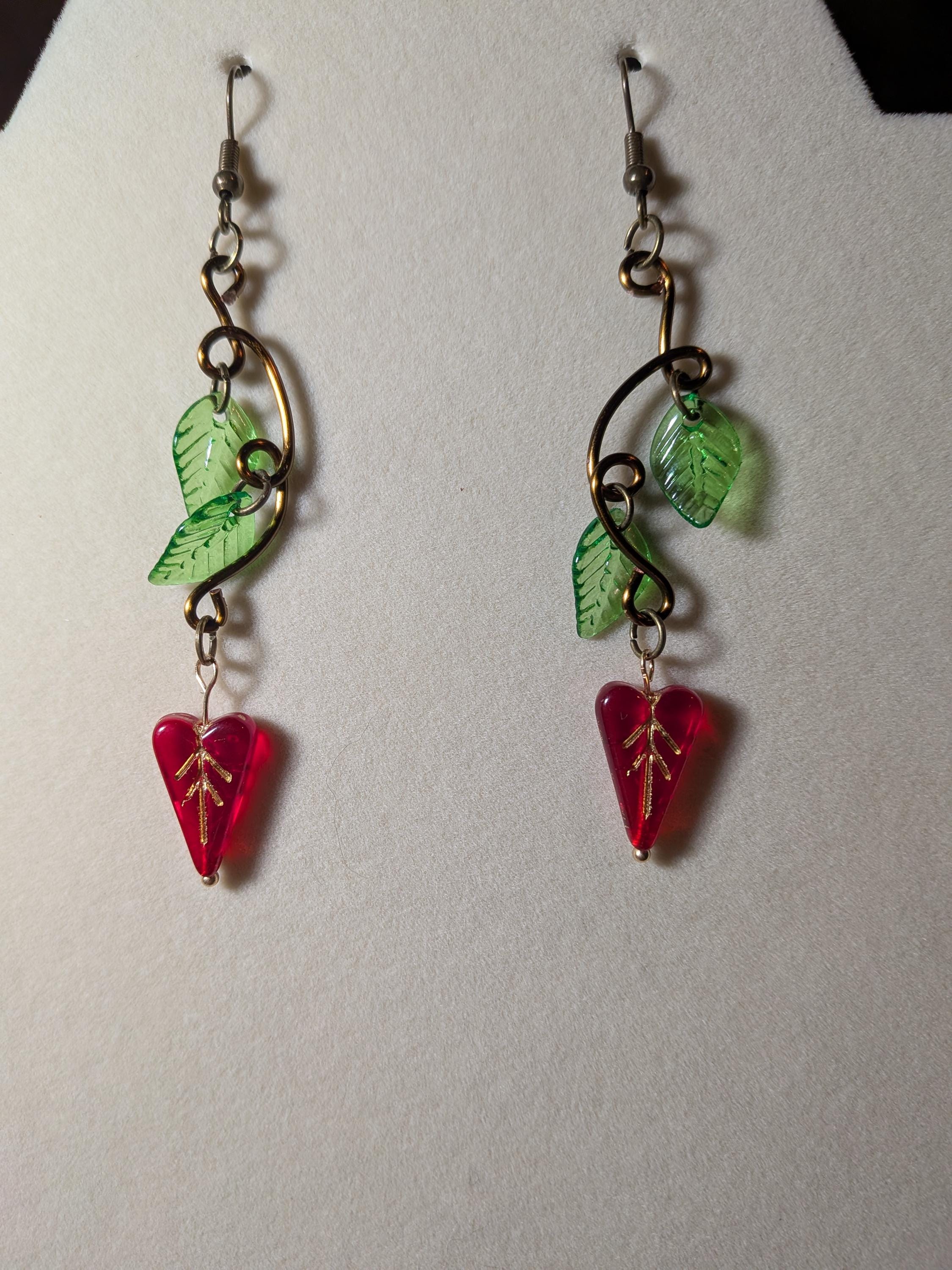Bleeding Heart Vine Earrings