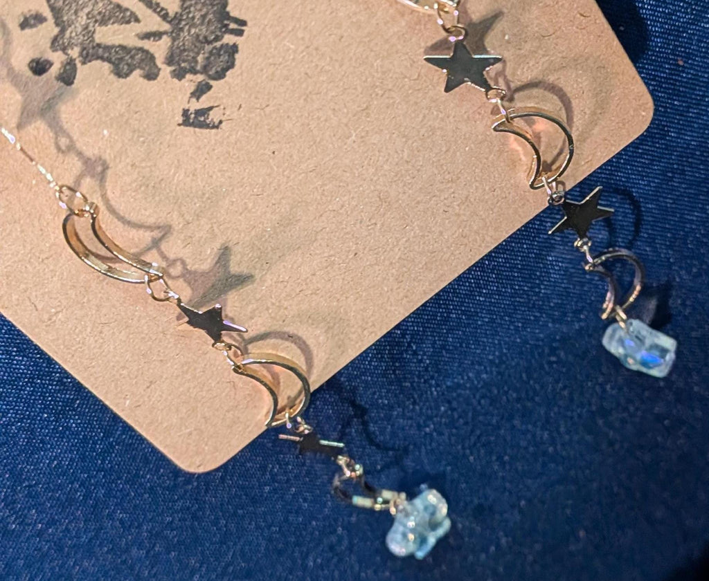 Catch A falling Star (Transparent Star) dangle earrings